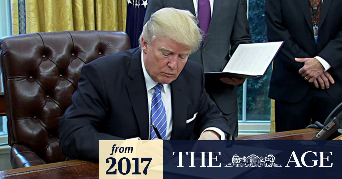 Video President Trump signs three executive orders